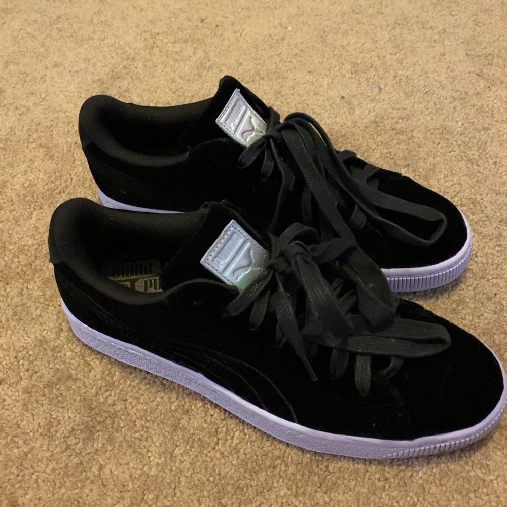 velvet puma sneakers!